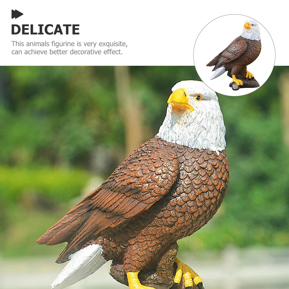 

Resin Eagle Statue Creative Design Indoor Outdoor Desk Garden Yard Office Decoration Artistic Bird Sculpture Decor