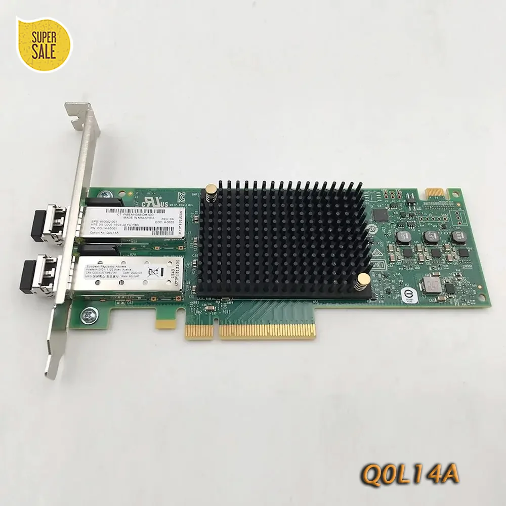 

Для HP 870002-001 SN1200E Q0L14A 16Gb Dual Port FC HBA Card