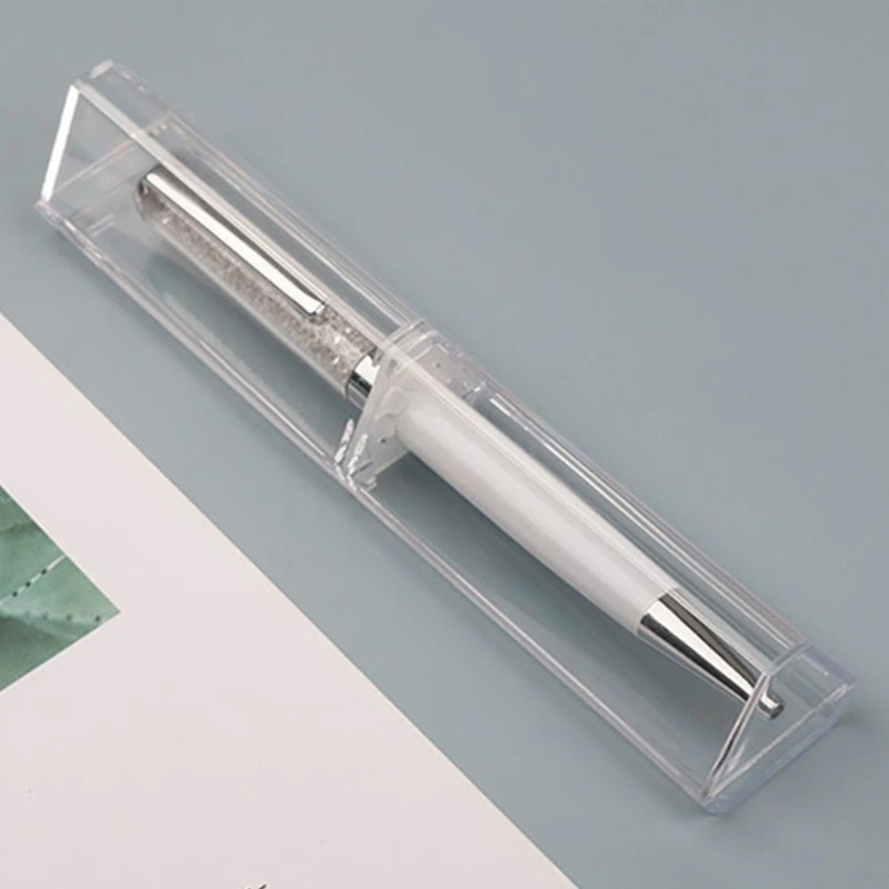 10 Pieces Pencil Holder Triangular Single Pen Case Clear Pen Boxes