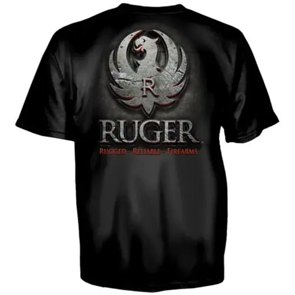 RUGER FIREARMS METAL T shirt Men STURM RUGER & CO American Heather Gray Firearms casual gift tee USA Size