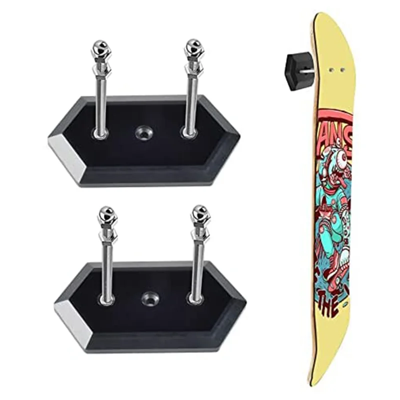 3 Packs Wall Mount Skateboard Holder Skateboard Hanger for Skateboard Deck Display and Storage