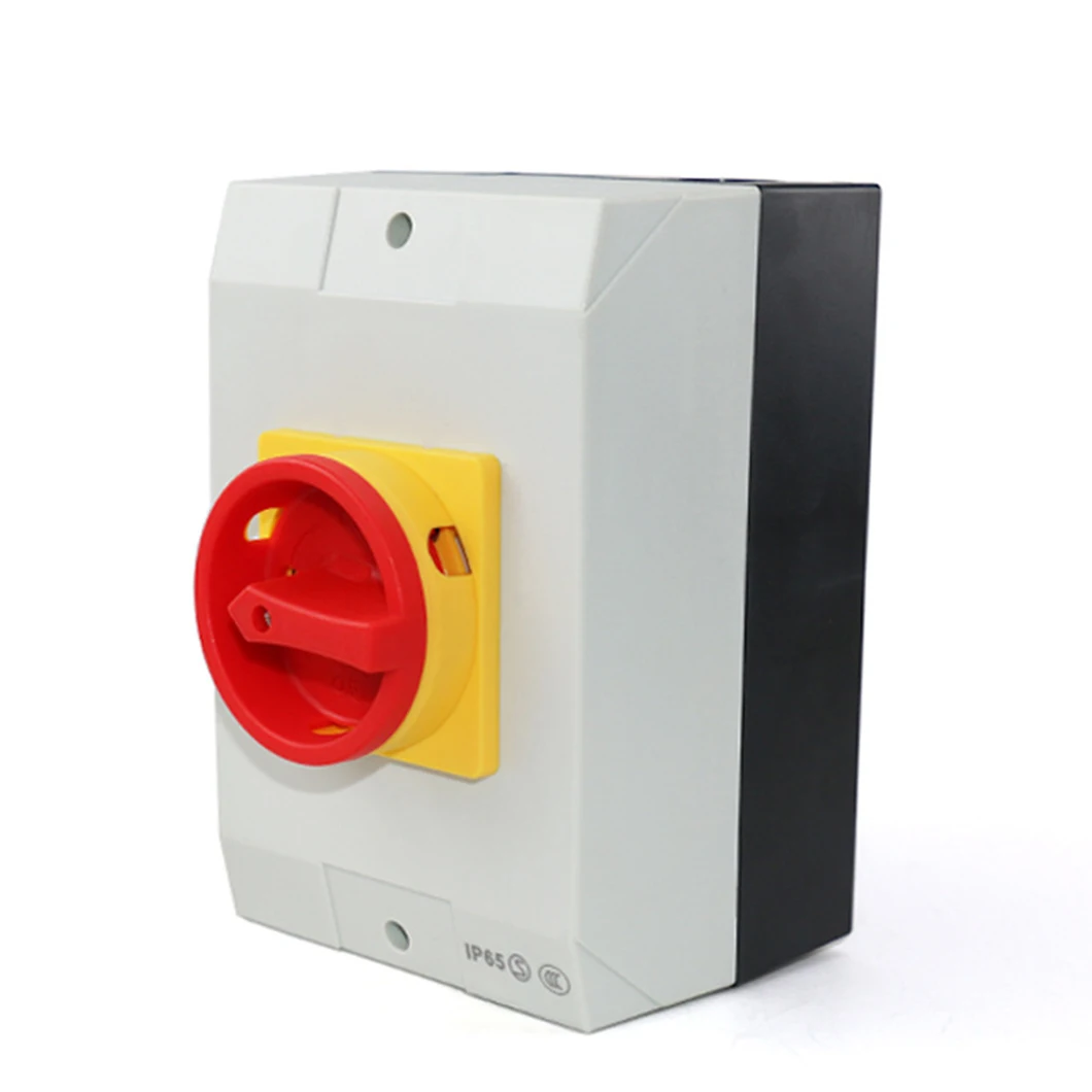 

ABILKEEN OFF-ON 2 Position MAX. 440V 63A Load Isolation Switch 3/4 Poles Power Cut-OFF Cam Switch with IP65 Waterproof Box