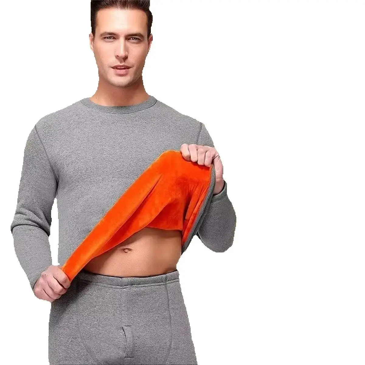 Pyjama-Set für Herbst und Winter. Unterwäsche-Set für Herren und Damen. Einfarbig. Warmes und bequemes Schlafset für zu Hause