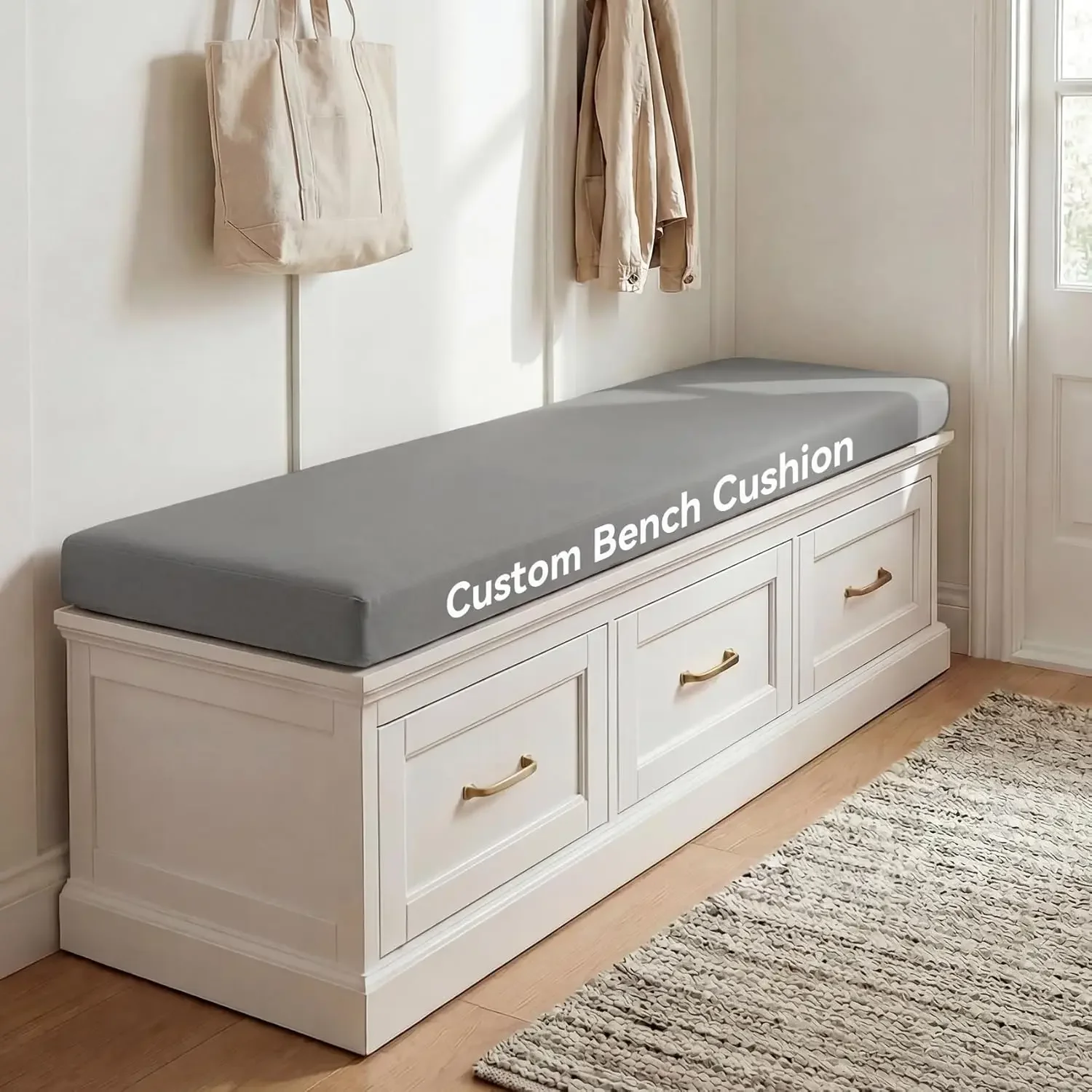 Custom 8cm Bench Cushion Long Mattress Sofa Chair Seat Pads Decorative Garden Patio Cushions Bay Window Pads RVs Boat Cushion
