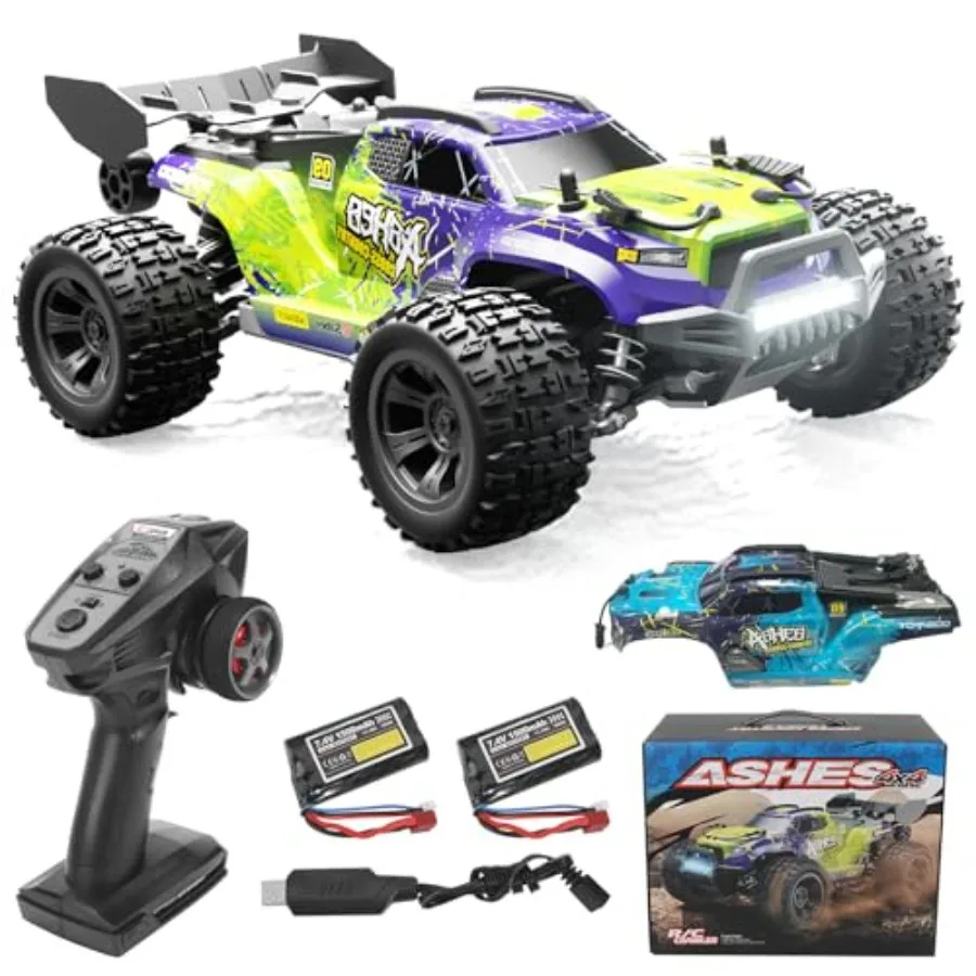 

1:18 Scale 4WD High-Speed RC Car 25 MPH Off-Road Remote Control Truck for Adults Teens - All Terrain Electric Vehicle with 2 Re