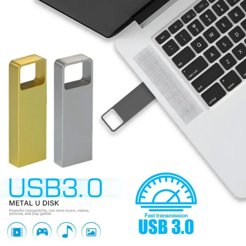 แฟลชไดรฟ์ Usb3.0ใหม่2024แฟลชไดรฟ์โลหะความเร็วสูงกันน้ำแบบพกพาหน่วยความจำ USB สำหรับอุปกรณ์จัดเก็บคอมพิวเตอร์