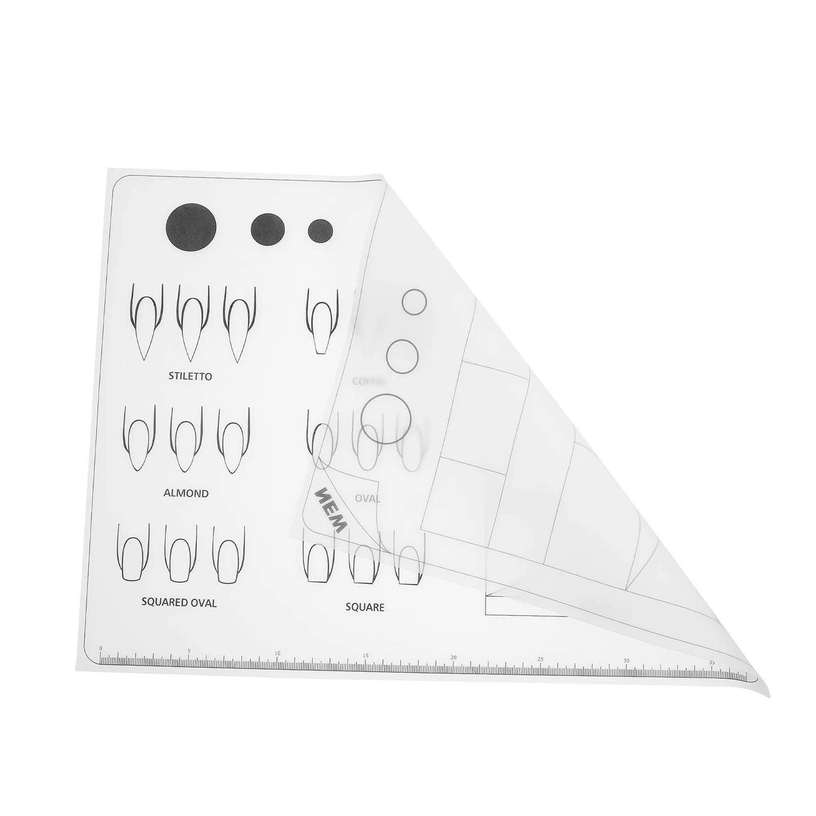 

Acrylic Manicure Mat for Beginners Practice Tech Training Various Sizes Beads Different Nail Shapes Soft Silicone