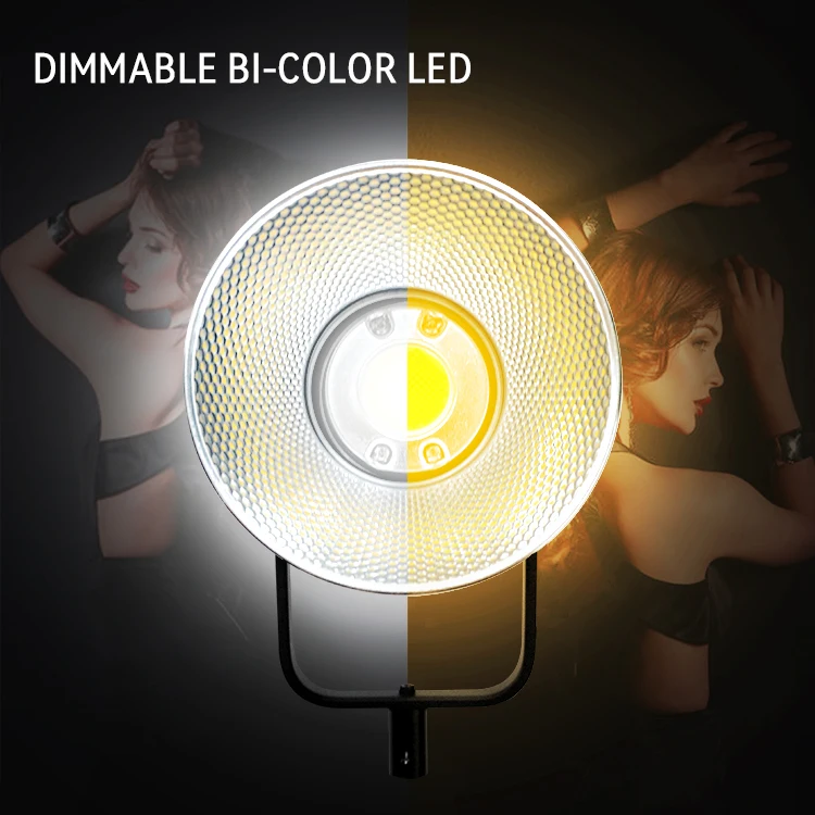200W LED Photography Light 2700-7500K Stepless Dimming Camera Light Studio Spot Fill Light Professional Photographic Equipment