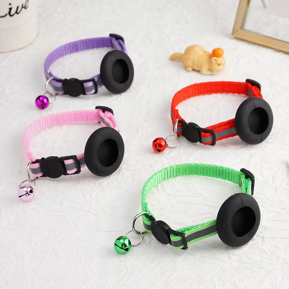  Cat Collar Reflective Collar With Bell Adjustable Cat Collar Waterproof Cat Bell Collar Pet Tag Protective Cover