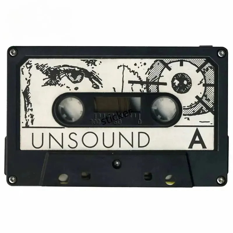 

music Audio Cassette Sticker Video Surveillance Camera Sign UV Protected Waterproof Decal for Car Bike Bumper Laptop