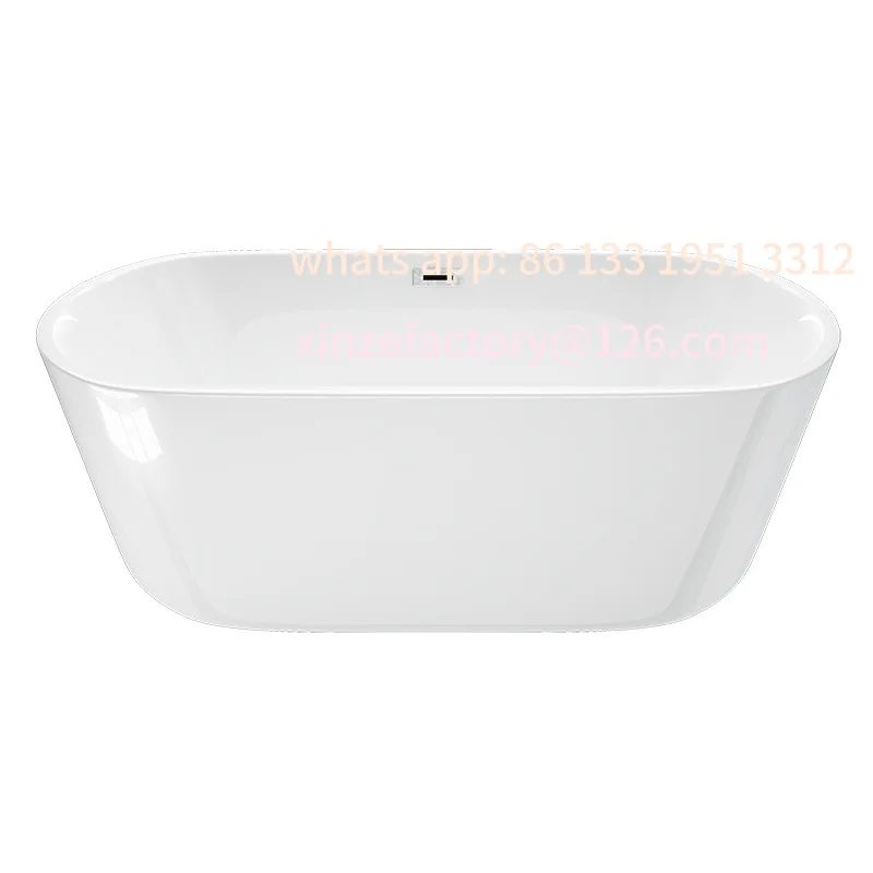 

Customizable 1.2~ 1.7m Household Oval Acrylic Bathtub Hotel