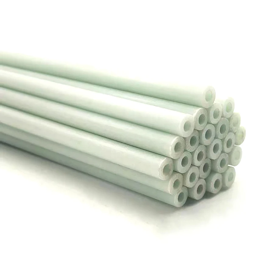 4pcs White Glass Fiber Tube 3mm-14mm  Fiberglass Tube Glass Steel Tube Hollow Rod Lenght 500mm