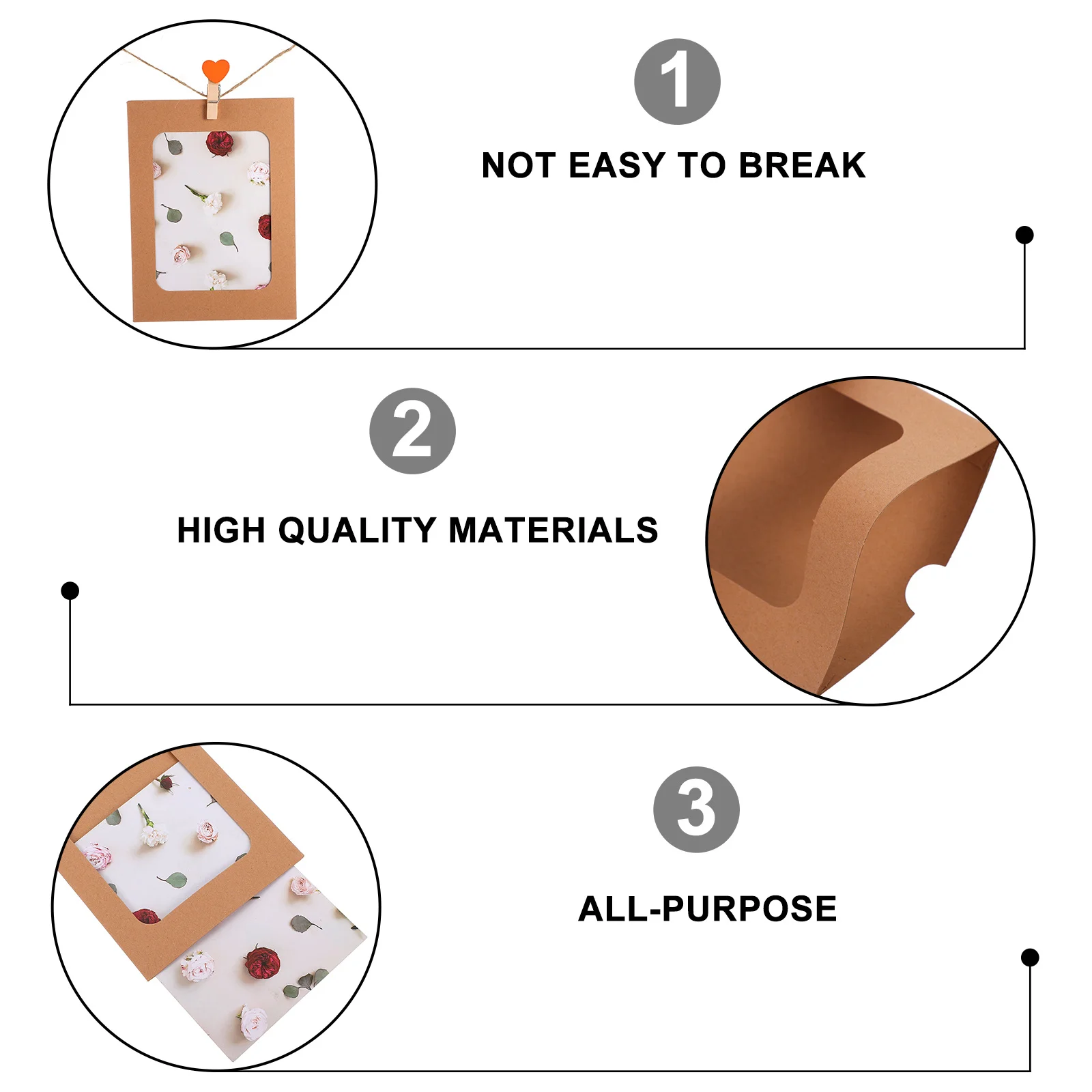 

1 Set Diy Wall Photo Garland Hanging Frame With Wood Clips Rope For 6 Inch Photos Paper Photo Banner Wall Hanging Decoration