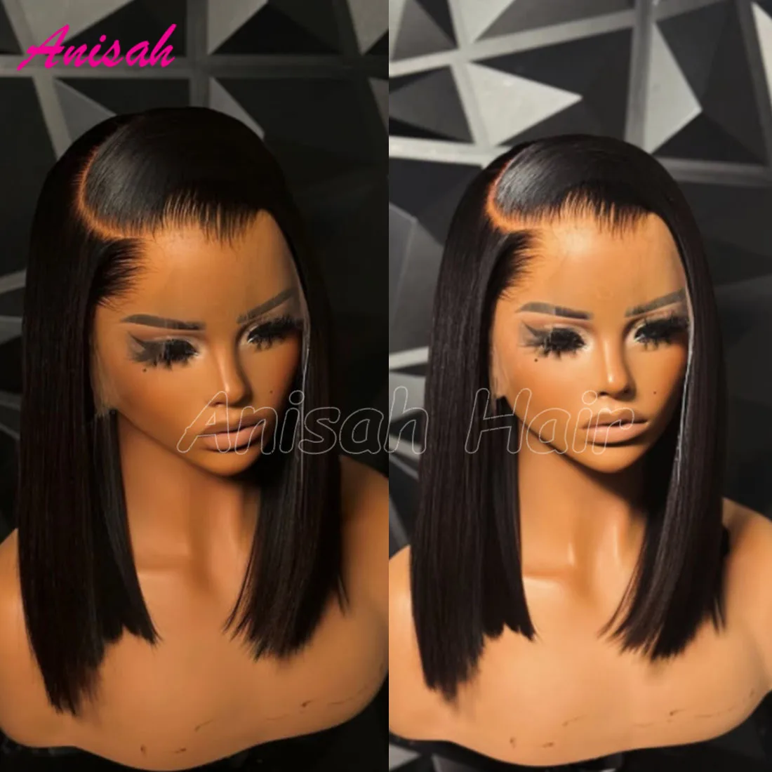 

Brazilian Remy Hair 13*4 Hd Transparent Lace Front Wig Short Human Hair Bob Wigs Straight Lace Closure Wig Wigs for Black Women