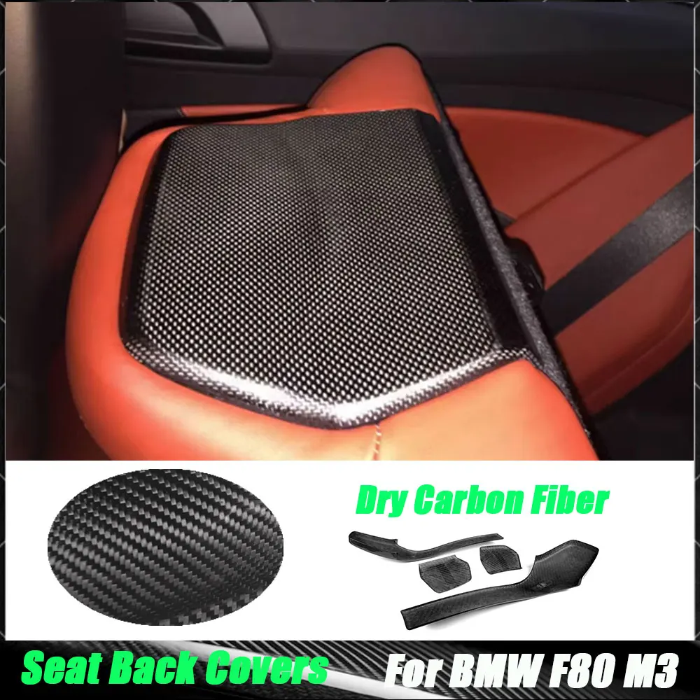 

For BMW F80 M3 F82 F83 M4 F87 M2 M2C Dry Carbon Car Interior Seat Back Covers Trims 2014-2019