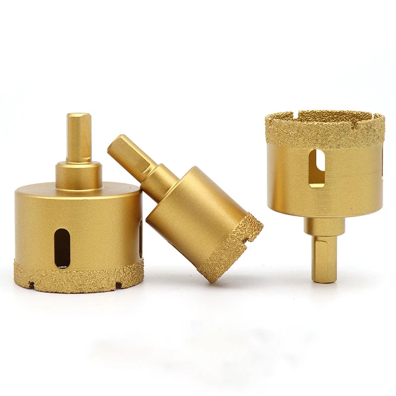 1 pz 6-50mm diamante brasato nucleo trapano a umido per gres porcellanato marmo vetro granito sega a tazza accessori taglio sega