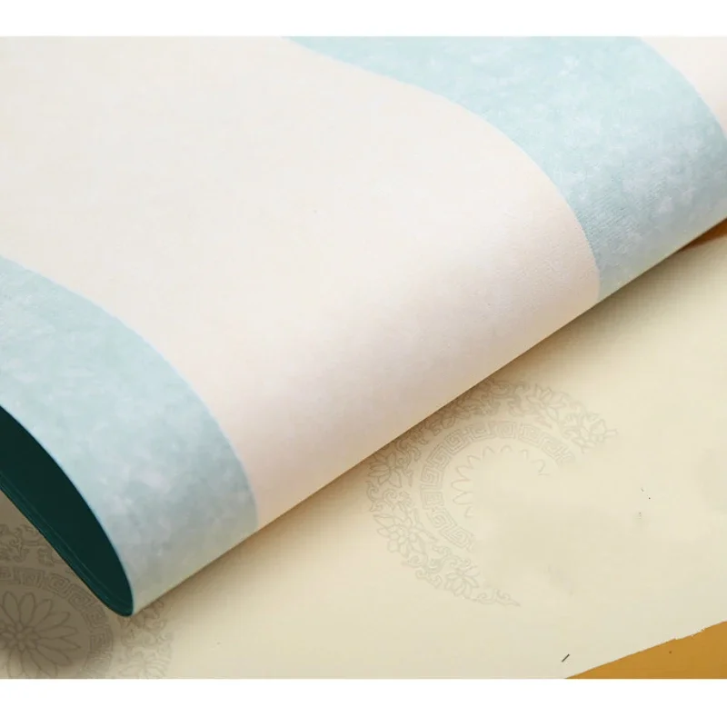 Vintage Batik Coplets Xuan Paper Half-Ripe Rice Paper Brush Calligraphy Papier 5 7 Characters Couplets Xuan Paper Papel Arroz