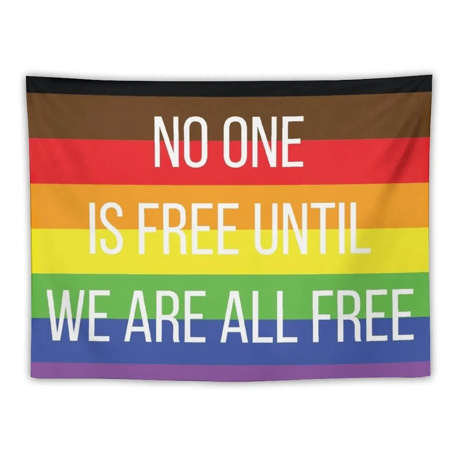 pride: no one is free until we are all free Tapestry Home Decor Aesthetic Decoration Bedroom Carpet On The Wall Tapestry