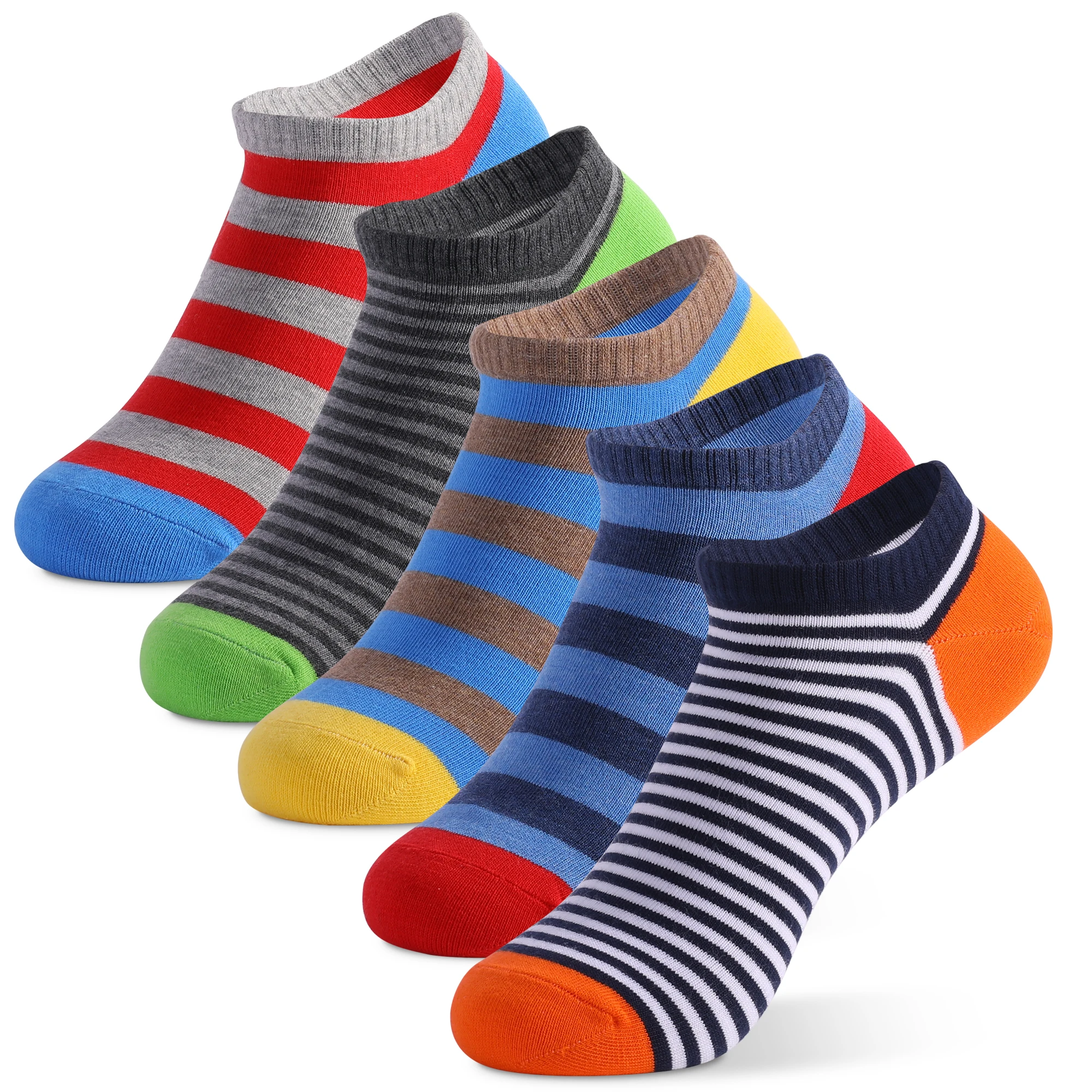 5 Pairs Low Cut Men Socks Solid Color Stripe Breathable Cotton Socks Sport Short Socks Women Men Funny Ankle Socks