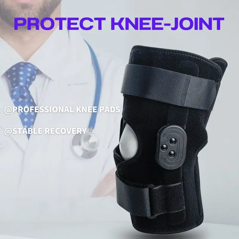 Knee Brace with Metal Side Stabilizers Knee Pad Support Adjustable Patella Protector Arthritis Joint Pain Sports Guard