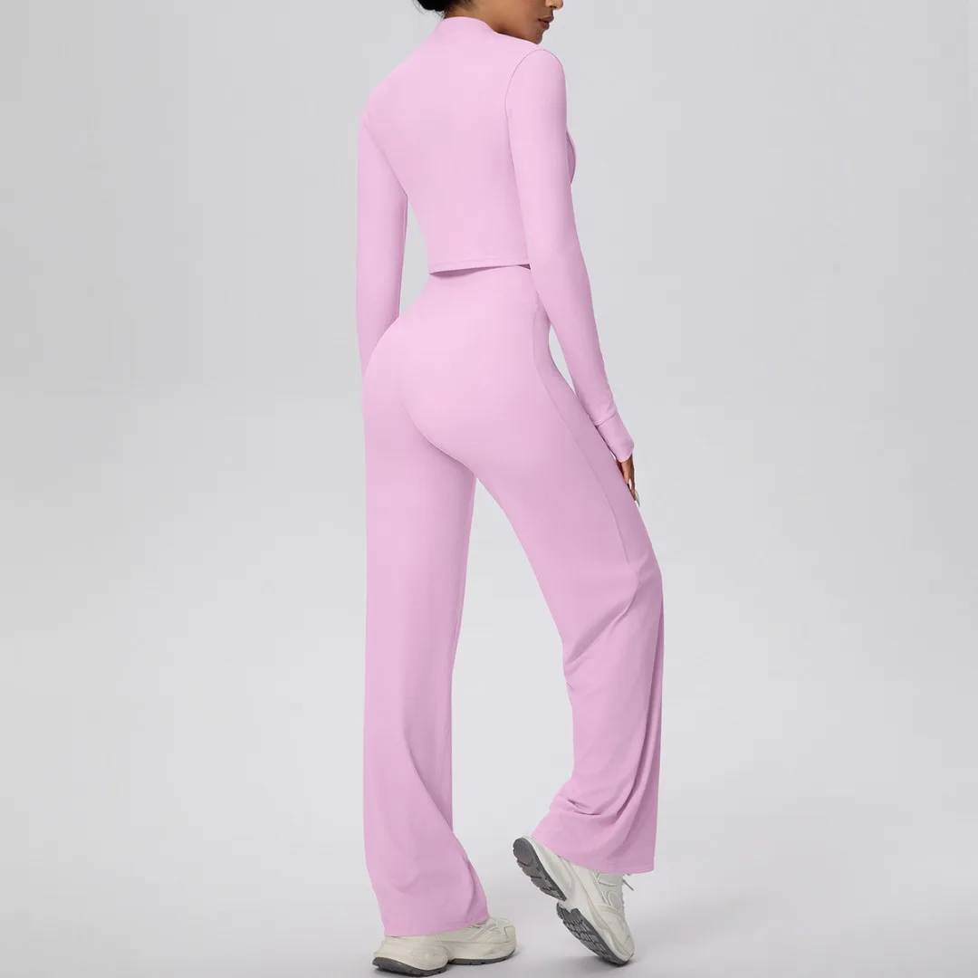 جاكيت زيبرا بدلة يوجا عالية الخصر الخوخ الورك معطف نحيف السراويل مجموعات في الهواء الطلق عادية الجري اللياقة البدنية تجريب الملابس ملابس رياضية للصالة الرياضية