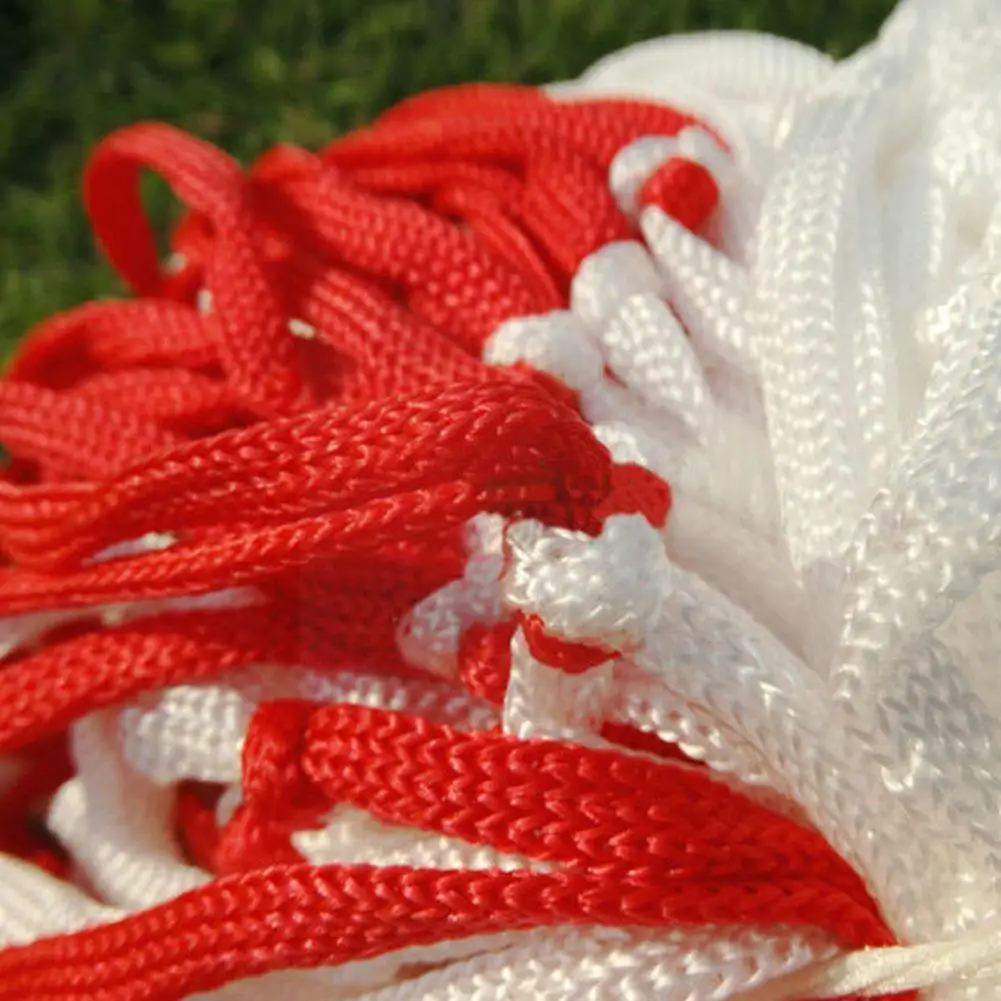 Bolso de bola grande portátil, voleibol, futebol, costura, saco de malha, basquete, vermelho, branco, ferramentas ao ar livre, B7W0
