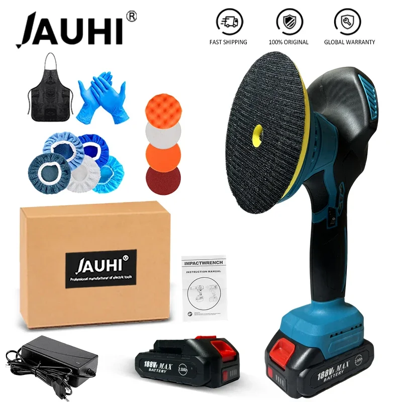 

JAUHI Electric Car Polisher High Efficient Auto Waxing Polishing Machine Multifunctional Rotary Tool For Makita 18v Battery