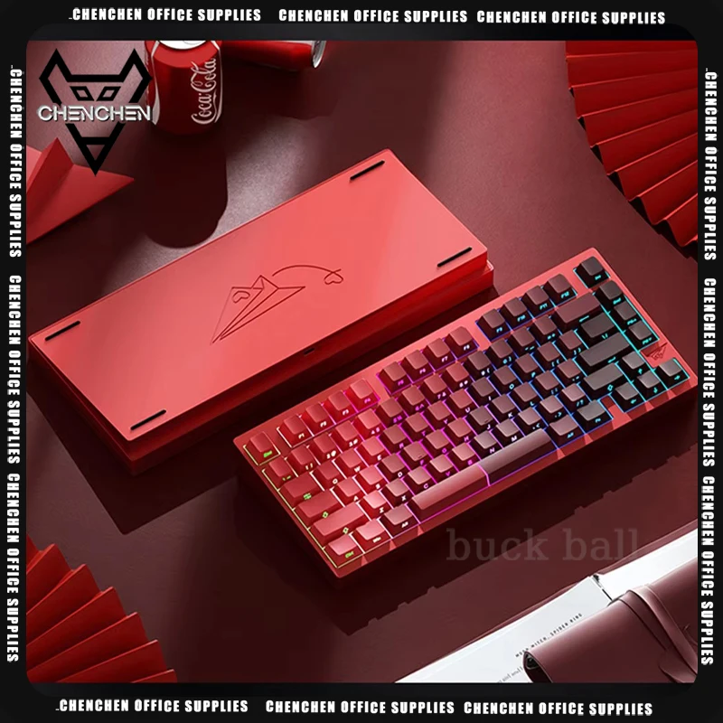 Weikav D75 Keyboard Kit Wireless Three Mode Aluminum Alloy Rgb Backlight Hot-Swap Mechanical Keyboard Customized Support Qmk/Via