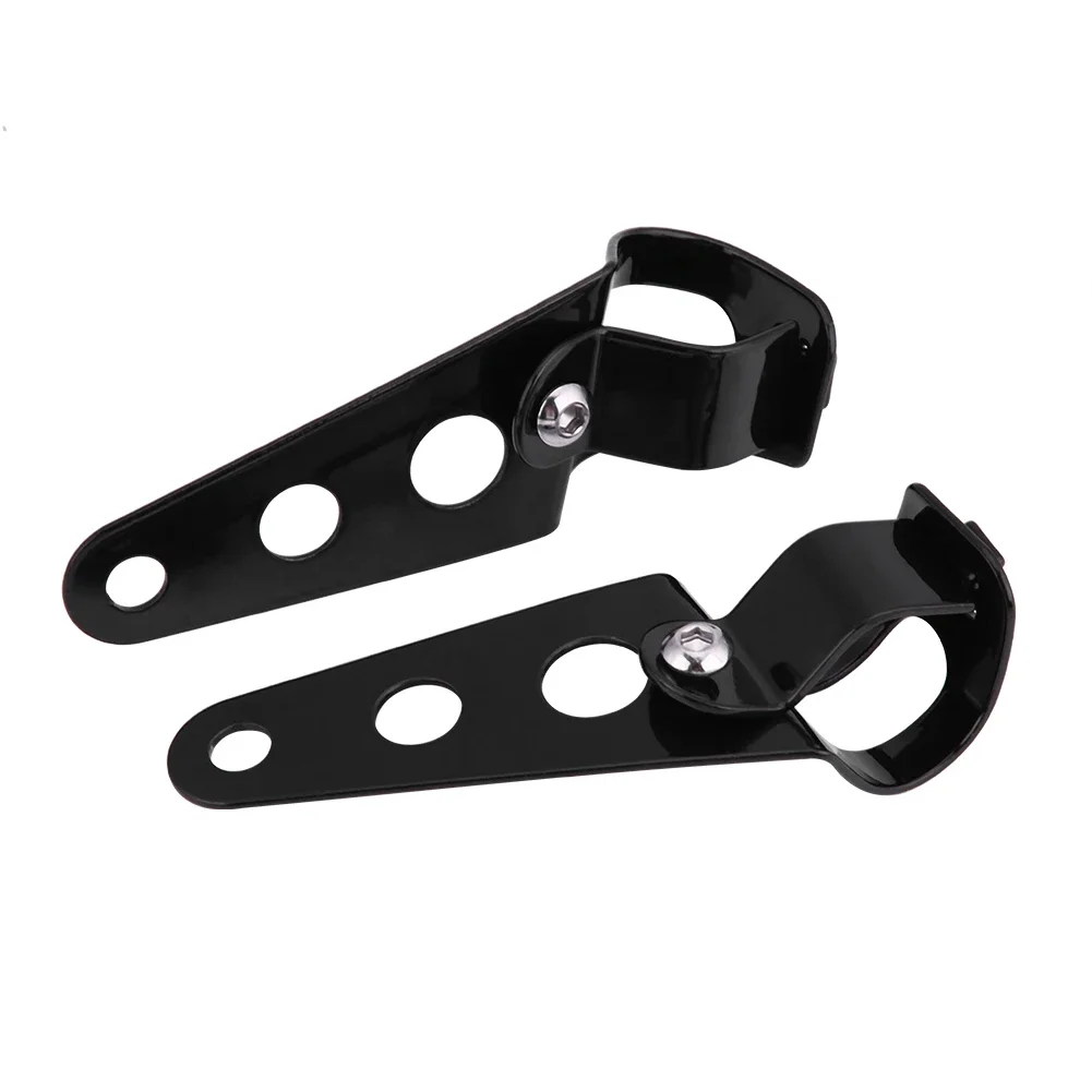 Soportes de montaje para faros de motocicleta, horquilla Racer de 28mm-34mm, aptos para Honda Kawasaki (negro), 2 uds.