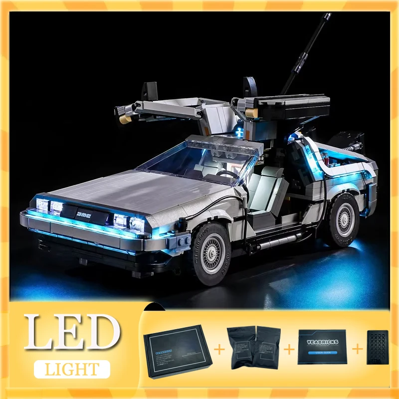 DIY RC LED Light Kit For LEGO Back to the Future Time Machine Compatible 10300 (Only LED Light,Without Blocks Model)