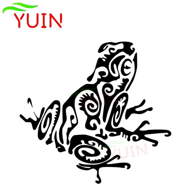 YUIN Frog Creative Pattern Applique Fashion Body Decoration PVC Waterproof Sunscreen Car Sticker Black/White/Red/Laser/Silver