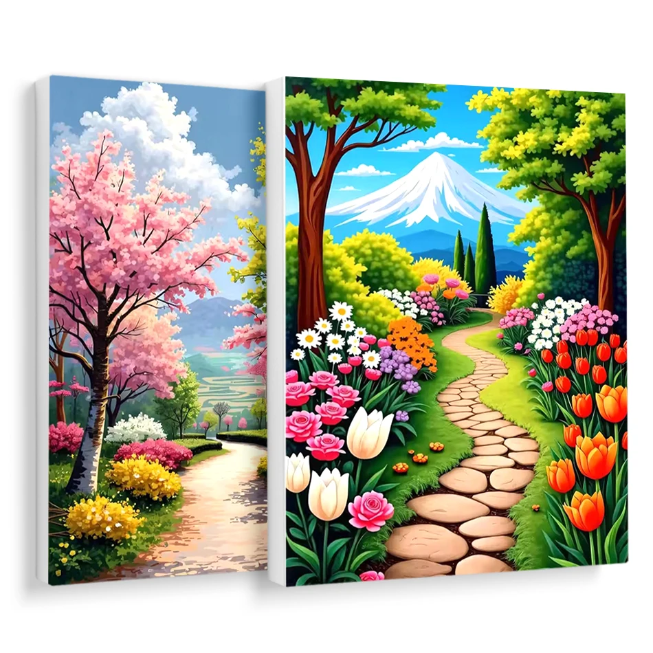 

RUOPOTY Paint By Numbers Digital Park scenery Landscape Color Markers Arts Crafts Digital Picture Paint Crafts Supplies Adults