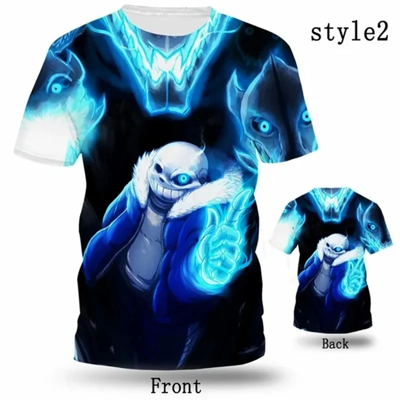 Hot Vedio Game Undertale Sans Graphic 3D Printing T Shirts For Men Women Casual Harajuku T Shirt Tops Short Sleeve Tee Clothing