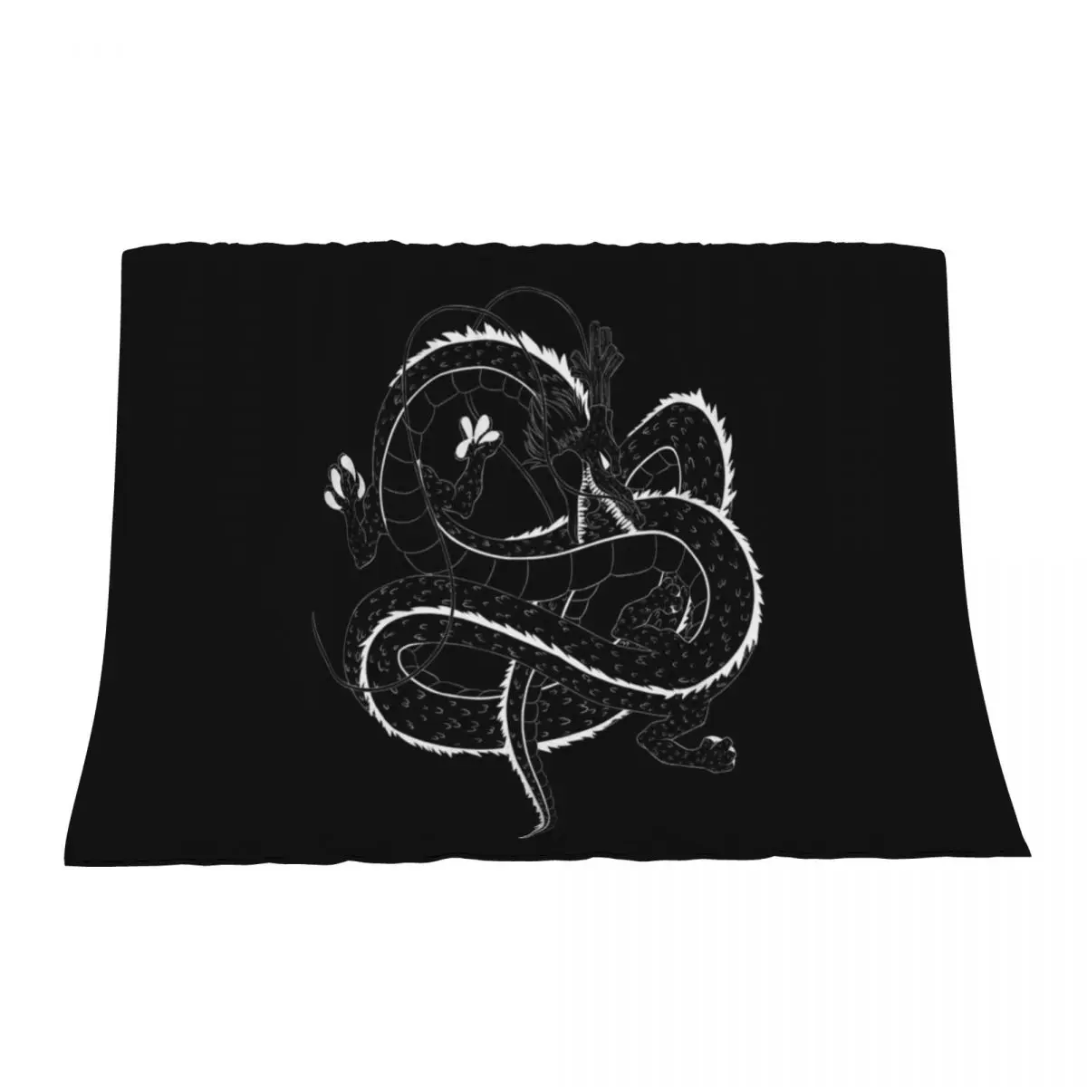 

Eternal Dragon Shenron- outline Throw Blanket Beach Flannel anime sofa bed Blankets