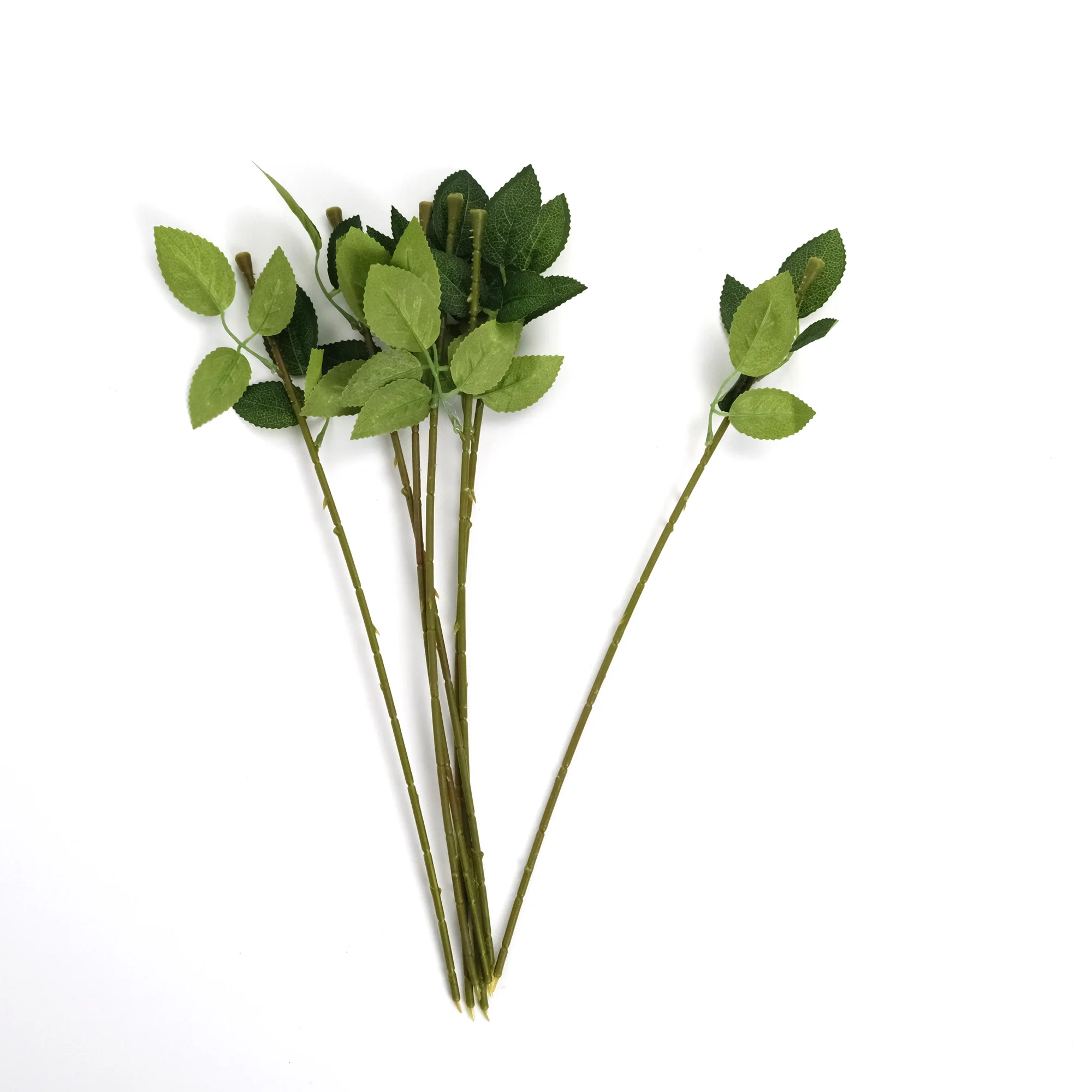 44CM Plastic Artificial Stem with Leaf For DIY Floral Arrangement Bouquet Accessories 10/200Pcs