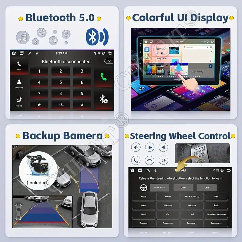 7/9/10 Inch Universal Android 13 Car Radio 64G Autoradio Android 2 Din Car Radio GPS BT Central Multimedia Smart Car Systems image 5