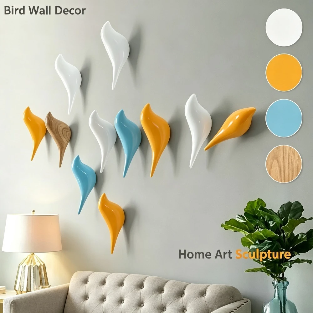 Birds Hanger Hook Child Room Creative Resin Model Bathroom Wall Hooks Housekeeper Sucker Hooks Key Holder Storage Organizer