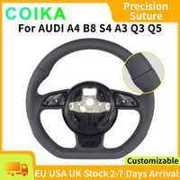 Leather Steering wheel Flat-bottom For Audi A4 B8 A3 8V A4 A5 For Audi A4 Car Accessories Factory Price Customized Sport