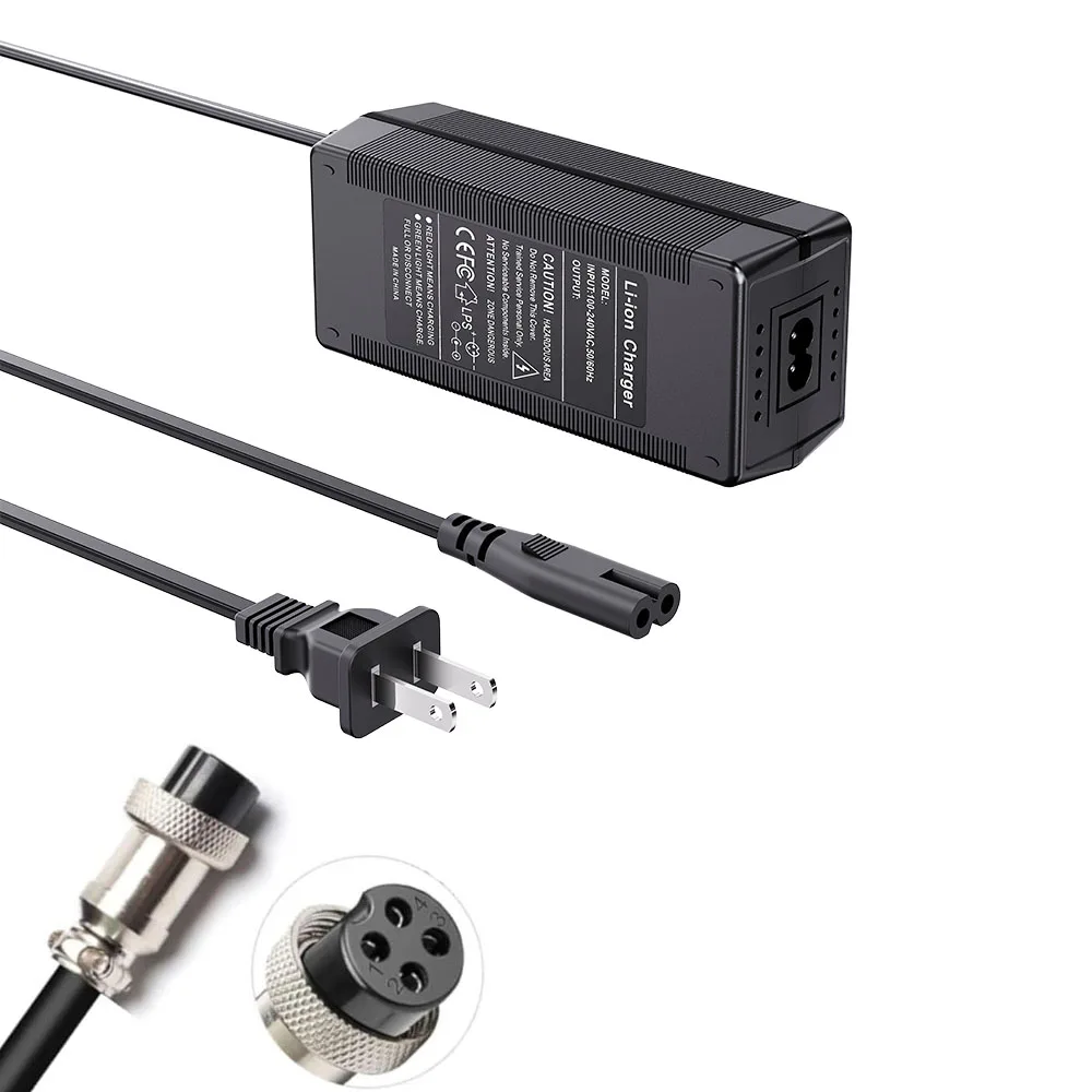 [63V 2A 70W] 4 Prong Scooter Charger for Ninebot S / Mini PRO/Mini Lite / L8 / One A1/ One S2, N3M240, N3MM240, Go Karting Car
