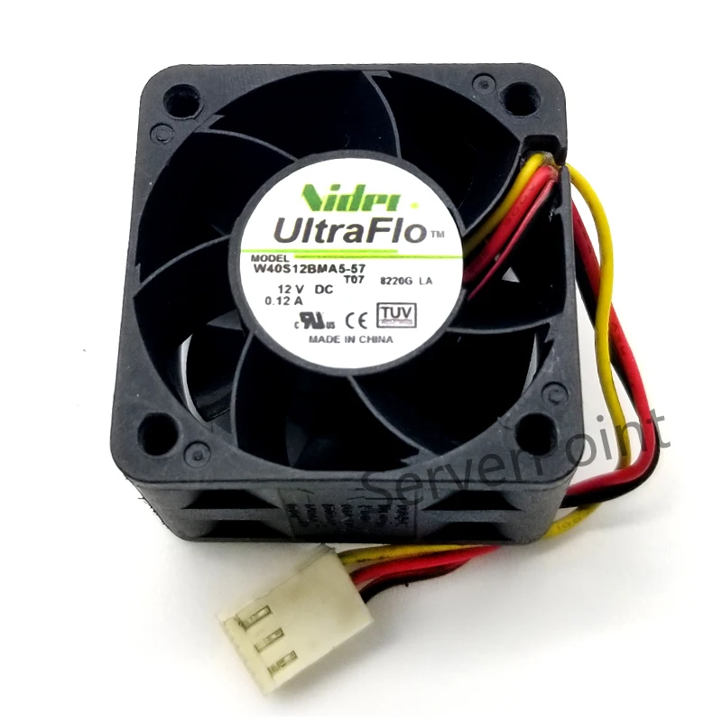 

For Nidec W40S12BMA5-57 T07 DC12V 0.12A 4028 4CM 40mm 40x40x28mm 4pin Cooling Fan Free shipping