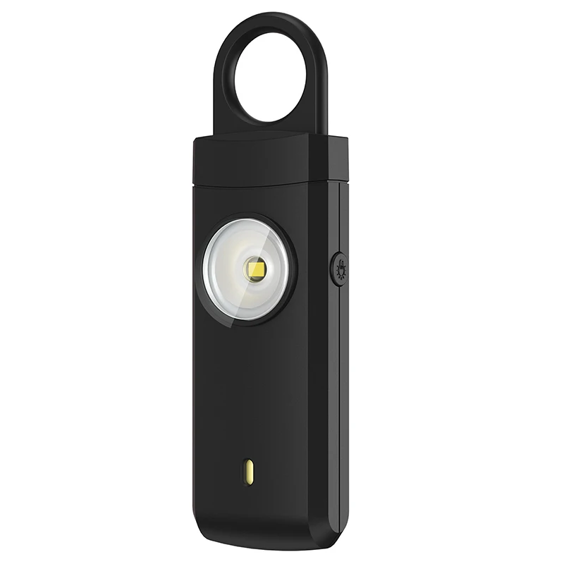 Easily Portable Personal Security Tool Rechargeable Alarm on a Keychain With High Decibel Output & SOS Feature