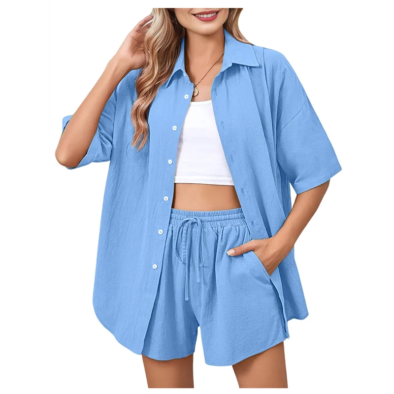 

ABP-Женский комплект из двух предметов, летний топ с короткими рукавами и шорты, спортивный костюм