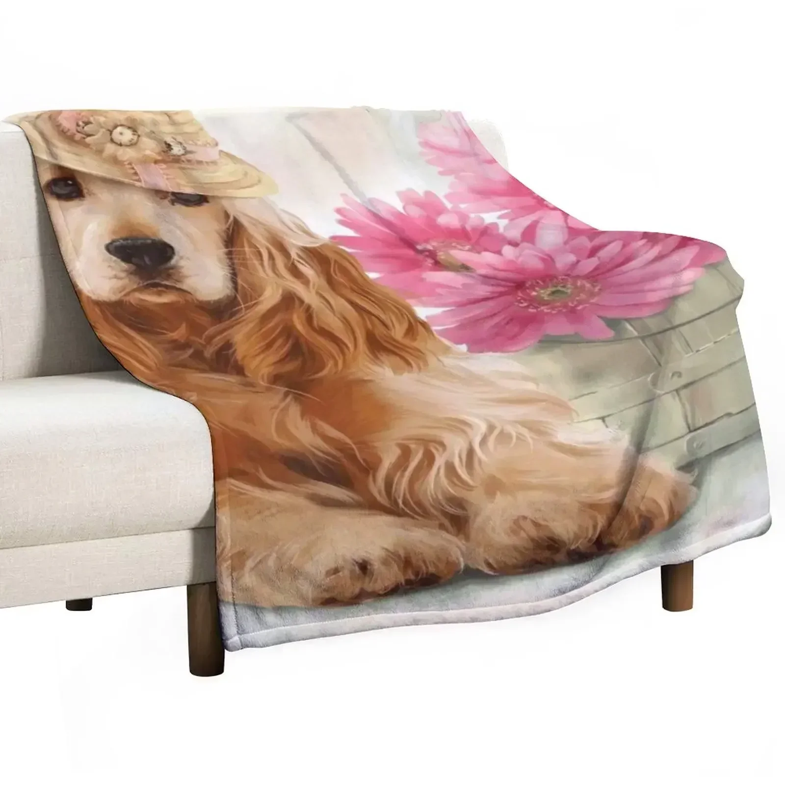 Cocker Spaniel Throw Blanket Bed blankets ands Polar Summer Bed linens Beautifuls Blankets