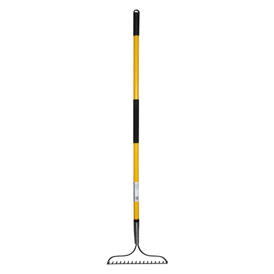16- Rake - 54" Fiberglass Handle - 14 Gauge Steel Blade