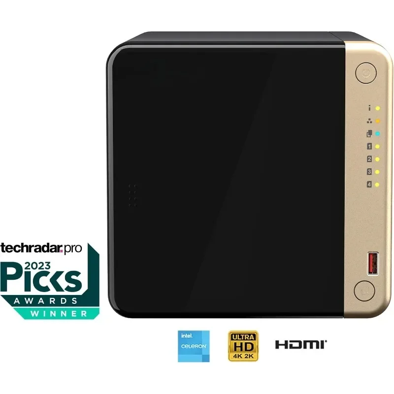 

TS-464-8G-US 4 Bay High-Performance Desktop NAS , M.2 PCIe Slots and Dual 2.5GbE (2.5G/1G/100M) Network Connectivity (Diskless)