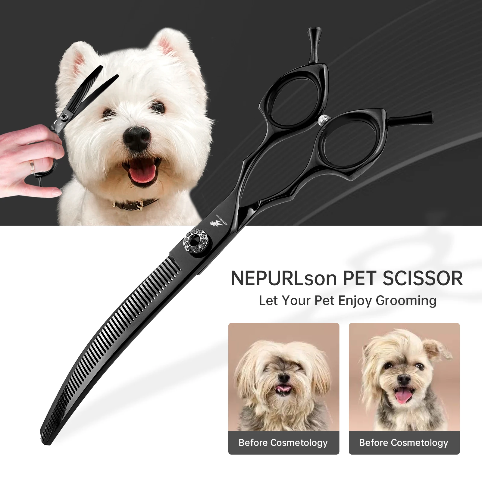 Dog Grooming Scissors Professional Japan 440C 7.5\