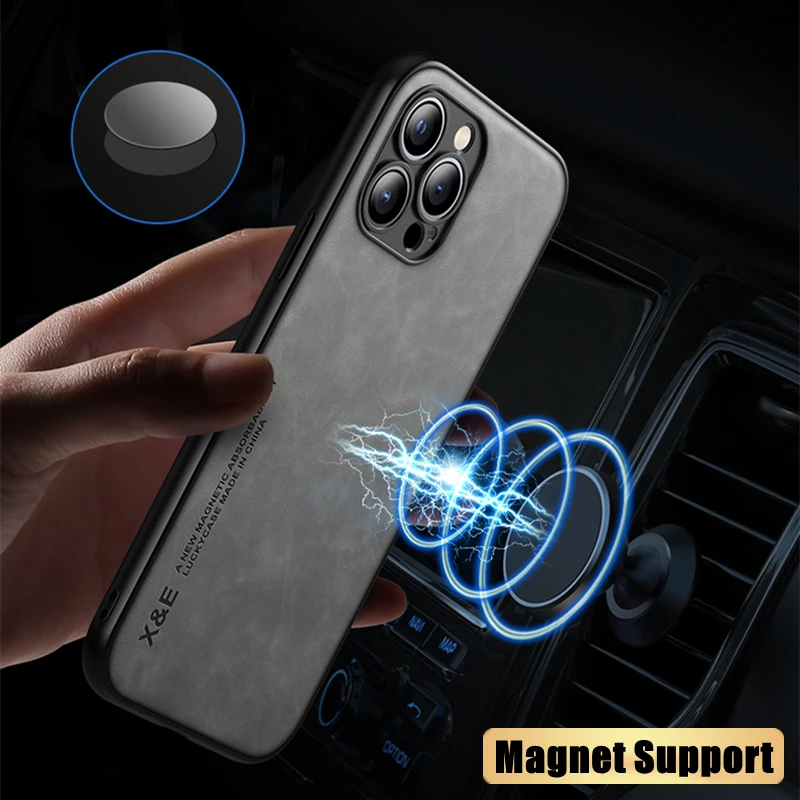 حافظة مغناطيسية لهاتف أبل آيفون 11 12 13 14 Pro Max Mini XR XS Max X 8 7 Plus SE 2020 2022 3 SE3 حافظة مضادة للصدمات Capa Coque