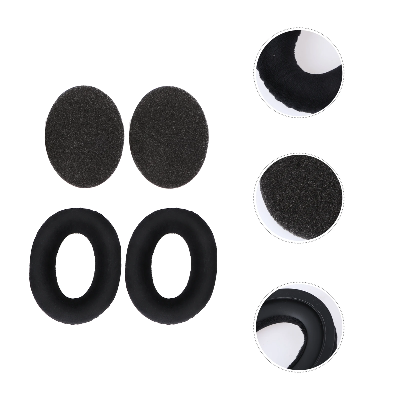 

Earphone Case HD518 Cushions Earplugs Soundproof Black for Headphone HD515 Pads
