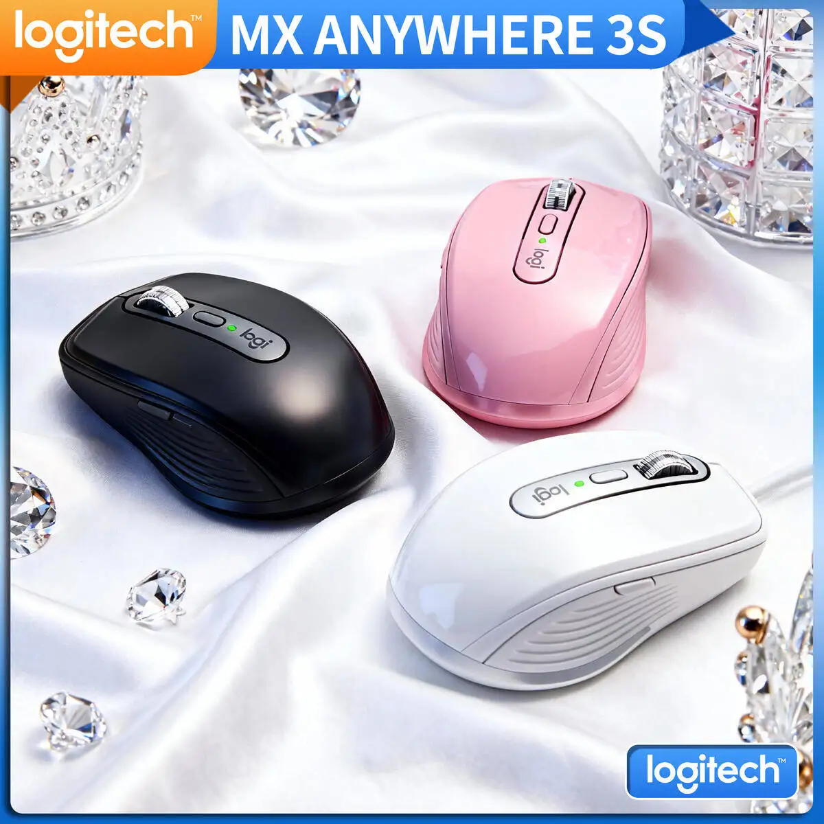 

Logitech MX Anywhere 3S High Precision Mouse Bluetooth Connection Fast Scrolling Silent Operation for Windows Mac PC