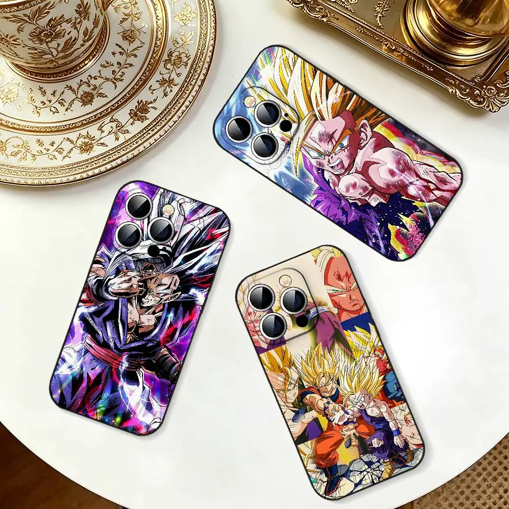 Dragon Ball Gohan Slim Black Shockproof Phone Case For IPhone 17 16 15 14 13 12 11 X XR XS Max Pro Max Plus Mini view 3